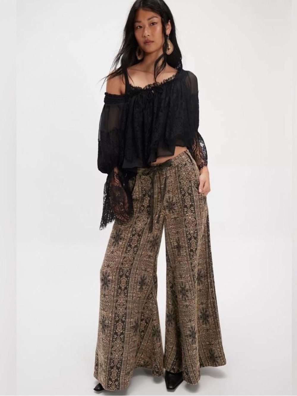 NWT Free People Dahlia Print Wide-Leg Pants-Original As Header